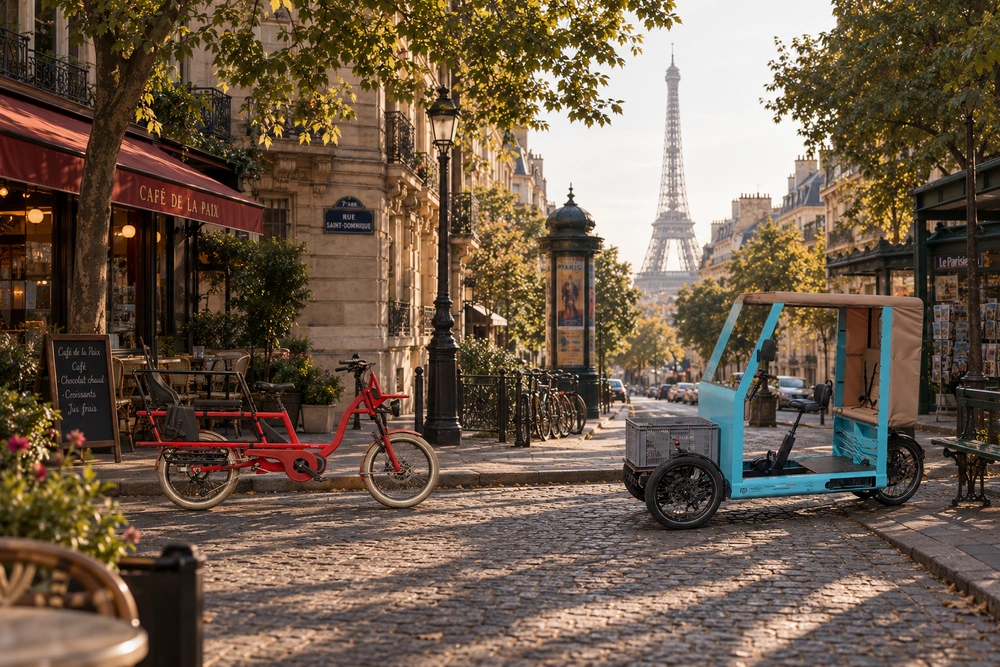 Vélo cargo tour eiffel